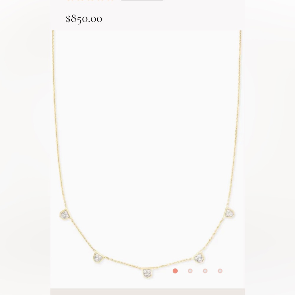 Kendra Scott - Shannon Necklace 14k gold with White Diamond